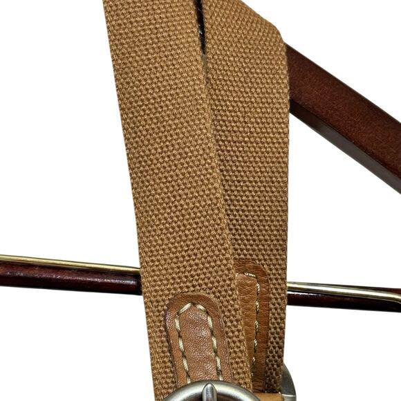 Fossil Floral Canvas Purse Bag 6 Pockets Two Handles 18”x14” Boho - Picture 5 of 9